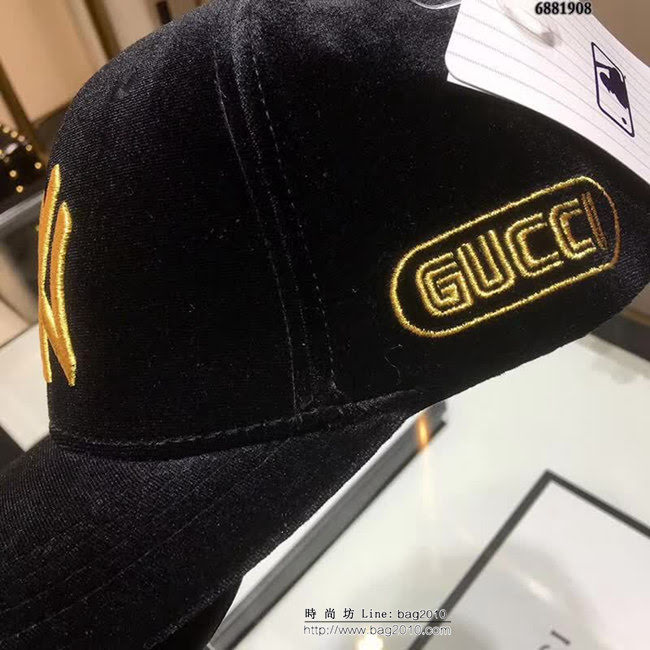 MLB 專櫃同步 NY與Gucci聯名款棒球帽 情侶款 6881908 LLWJ5648